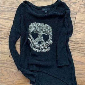 Vintage Havana Sequin Skull Sweater